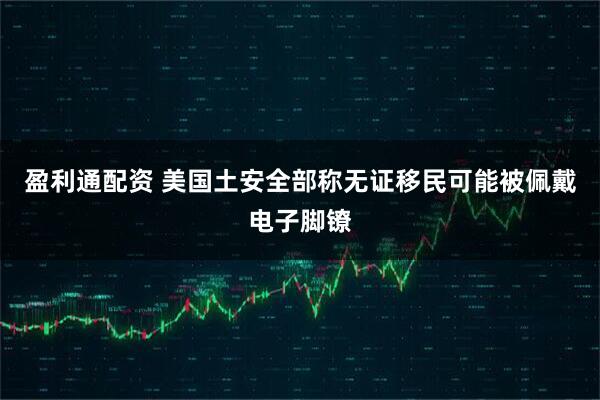 盈利通配资 美国土安全部称无证移民可能被佩戴电子脚镣